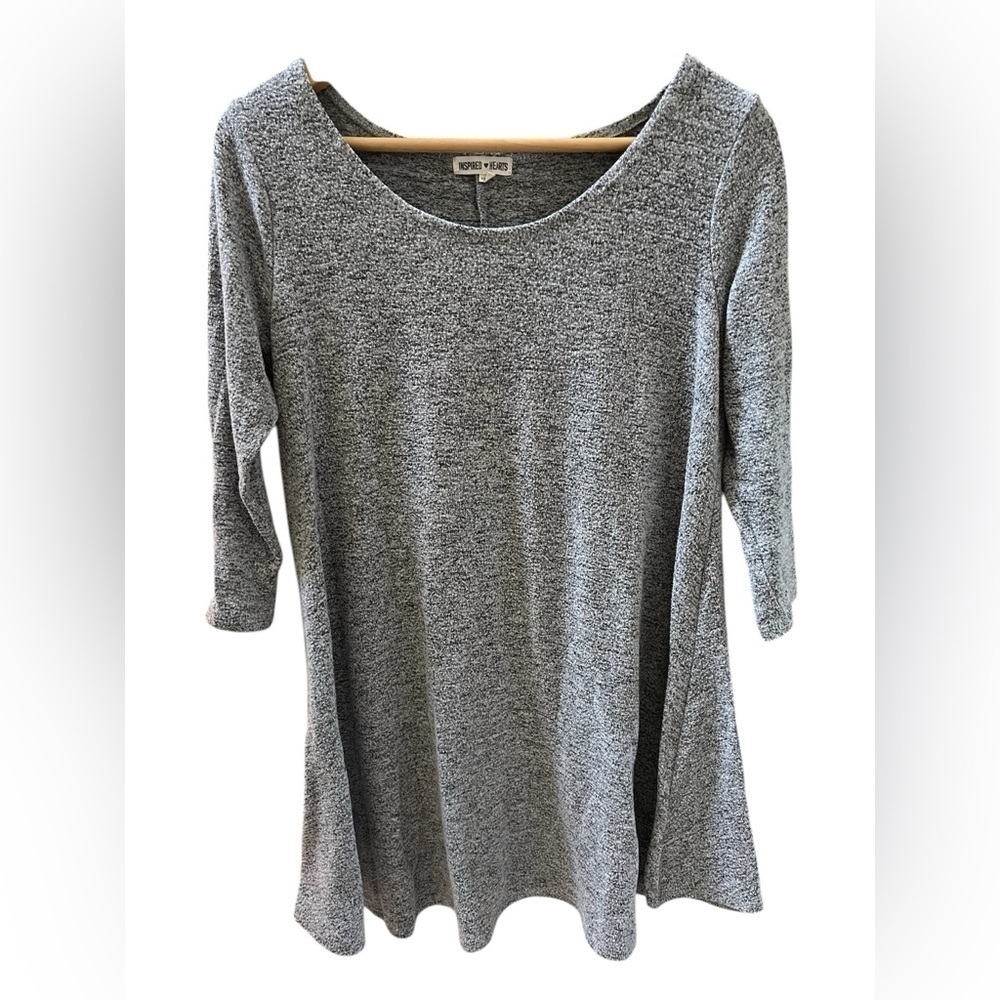Women’s Cozy chic Gray Knit Top shirt dress size Large maternity or regular use